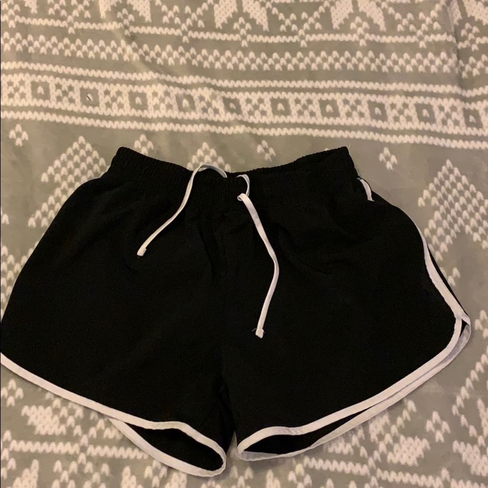 Black workout shorts